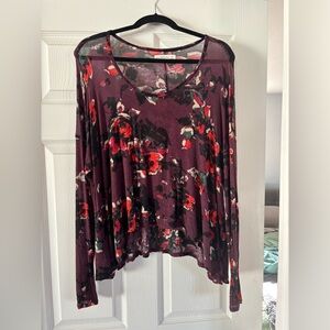 Abercrombie & Fitch Floral Long Sleeve Women's Top